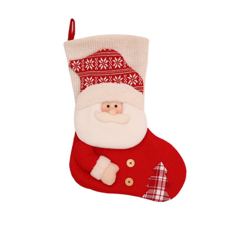 Grande Chaussette de Noël Père Noël en Tricot — Maison, photo 3