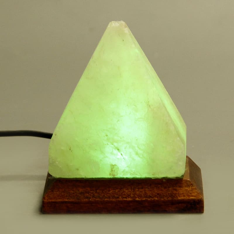 Lampe Pyramide en Sel de l'Himalaya (USB, base en bois) — Maison, photo 2
