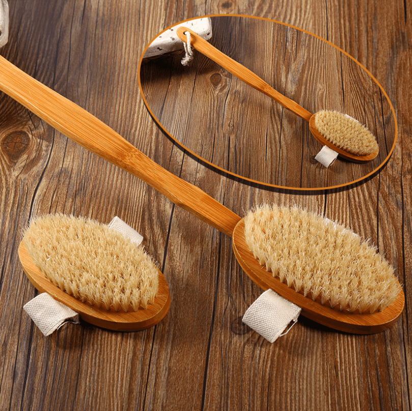 Brosse de Bain en Bambou à Tête Amovible (poils naturels, 42 cm) — Bien-être, photo 2