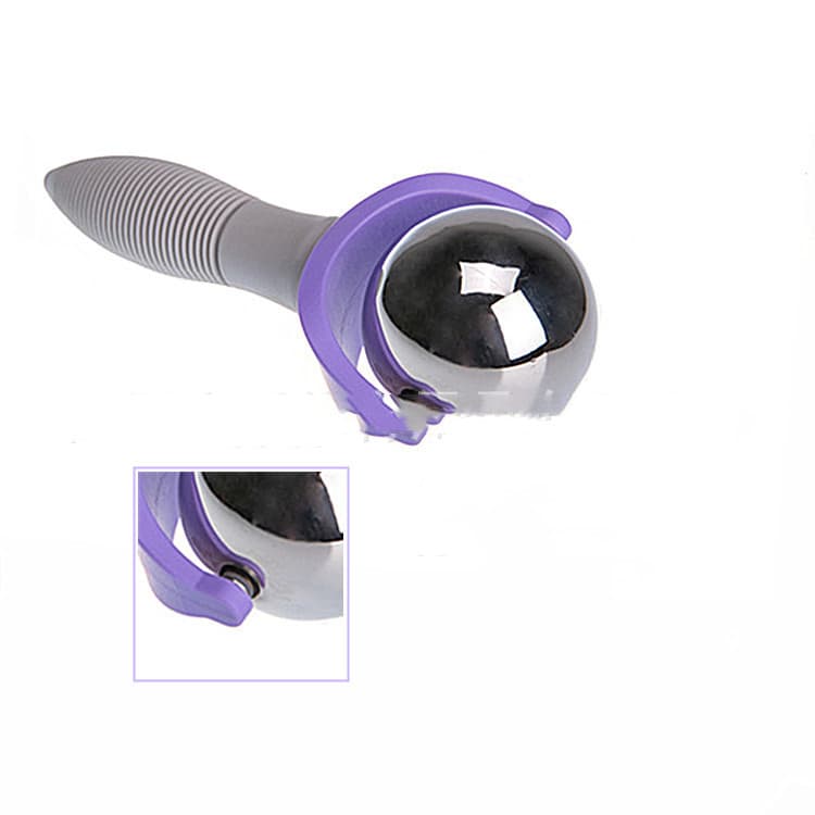 Rouleau de Massage à Bille en Acier Inoxydable (manche ergonomique, violet) — Bien-être, photo 3