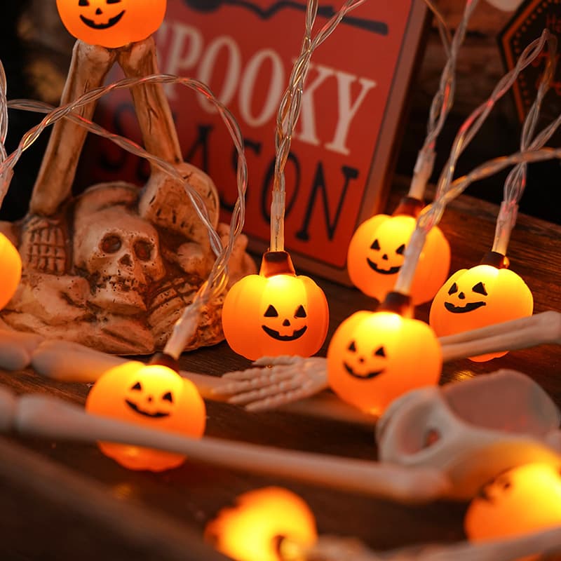 Guirlande Lumineuse Citrouilles Halloween (20 LED)
