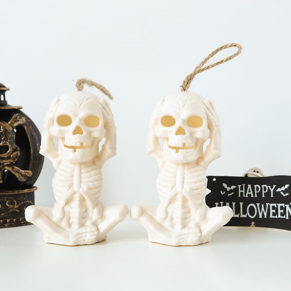 Lumière Squelette Assis (11 cm, Halloween) — Maison, photo 2