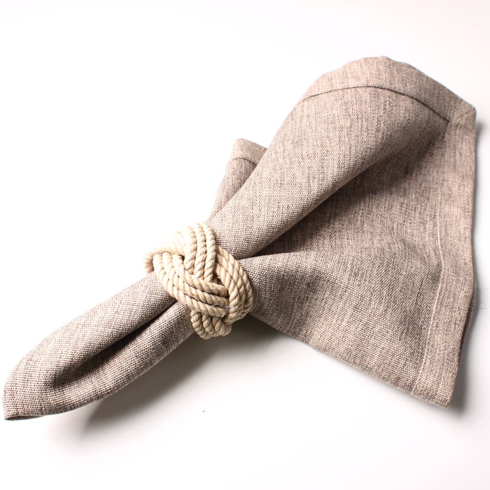 Anneaux de Serviette en Corde de Jute Tressée (lot de 6)