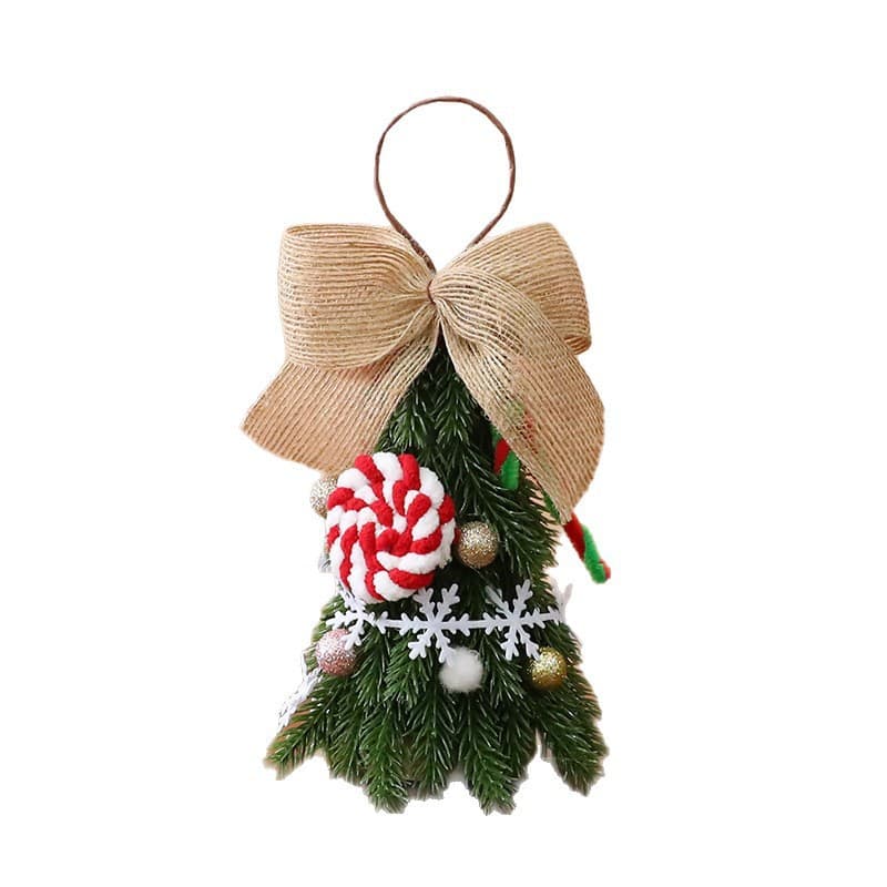 Mini sapin de Noël décoratif avec noeud en jute — Maison, photo 2