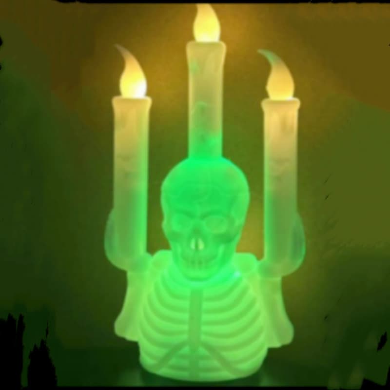 Chandelier Squelette à 3 Bougies LED (Halloween) — Maison, photo 3
