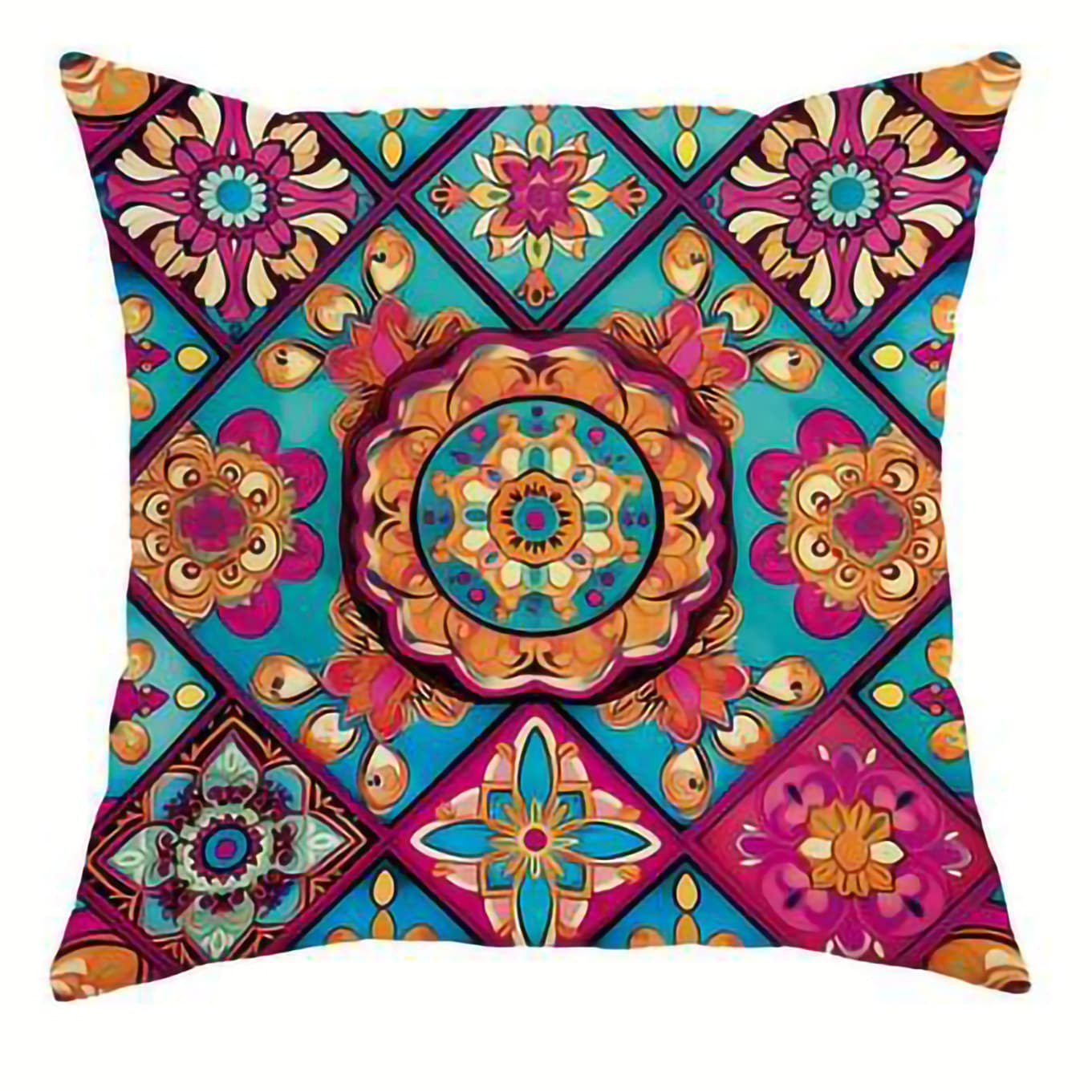 Housse de Coussin Bohème Mandala (45 x 45 cm)