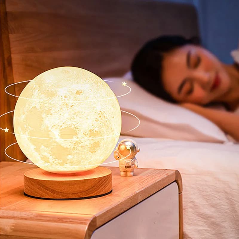 Veilleuse Lune 3D Flottante — Maison, photo 2