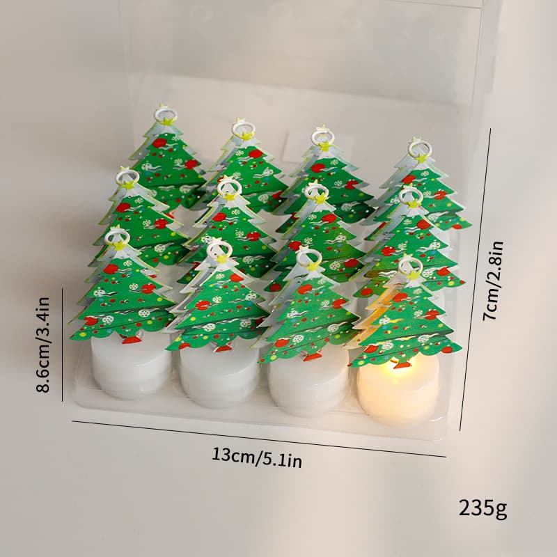 Lot de 12 Bougies LED Sapin de Noël — Maison, photo 2