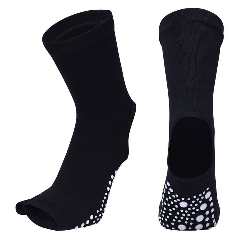 Chaussettes de Yoga Antidérapantes à Orteil Séparé (noir)
