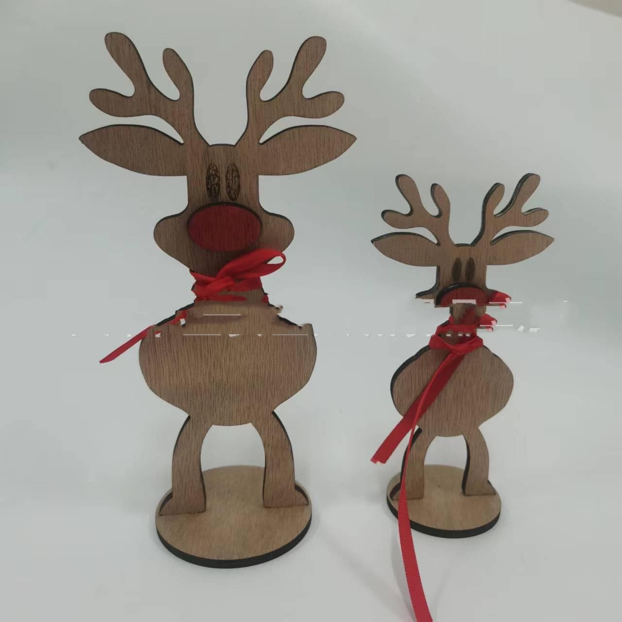 Renne de Noël en Bois à Poser (15 cm)