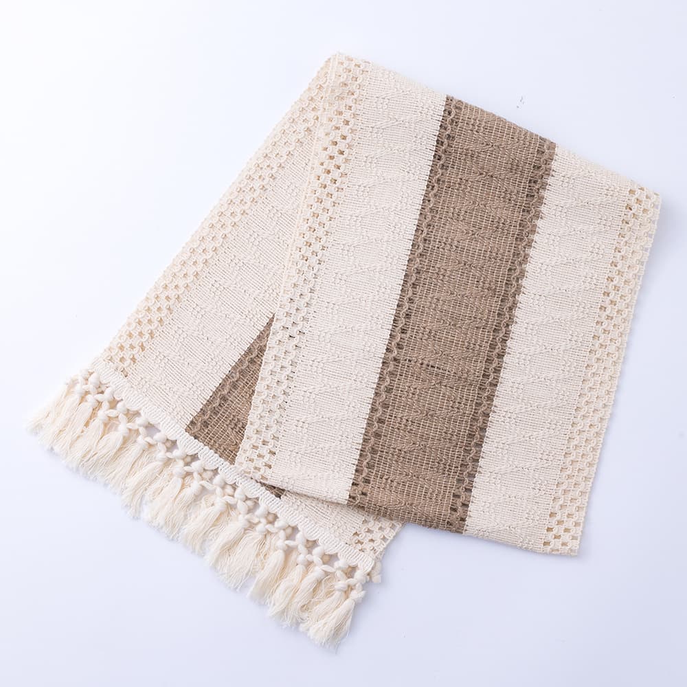 Chemin de Table Macramé à Franges Nouées (30 x 180 cm)