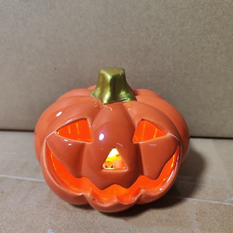 Citrouille Lumineuse en Céramique (Halloween)